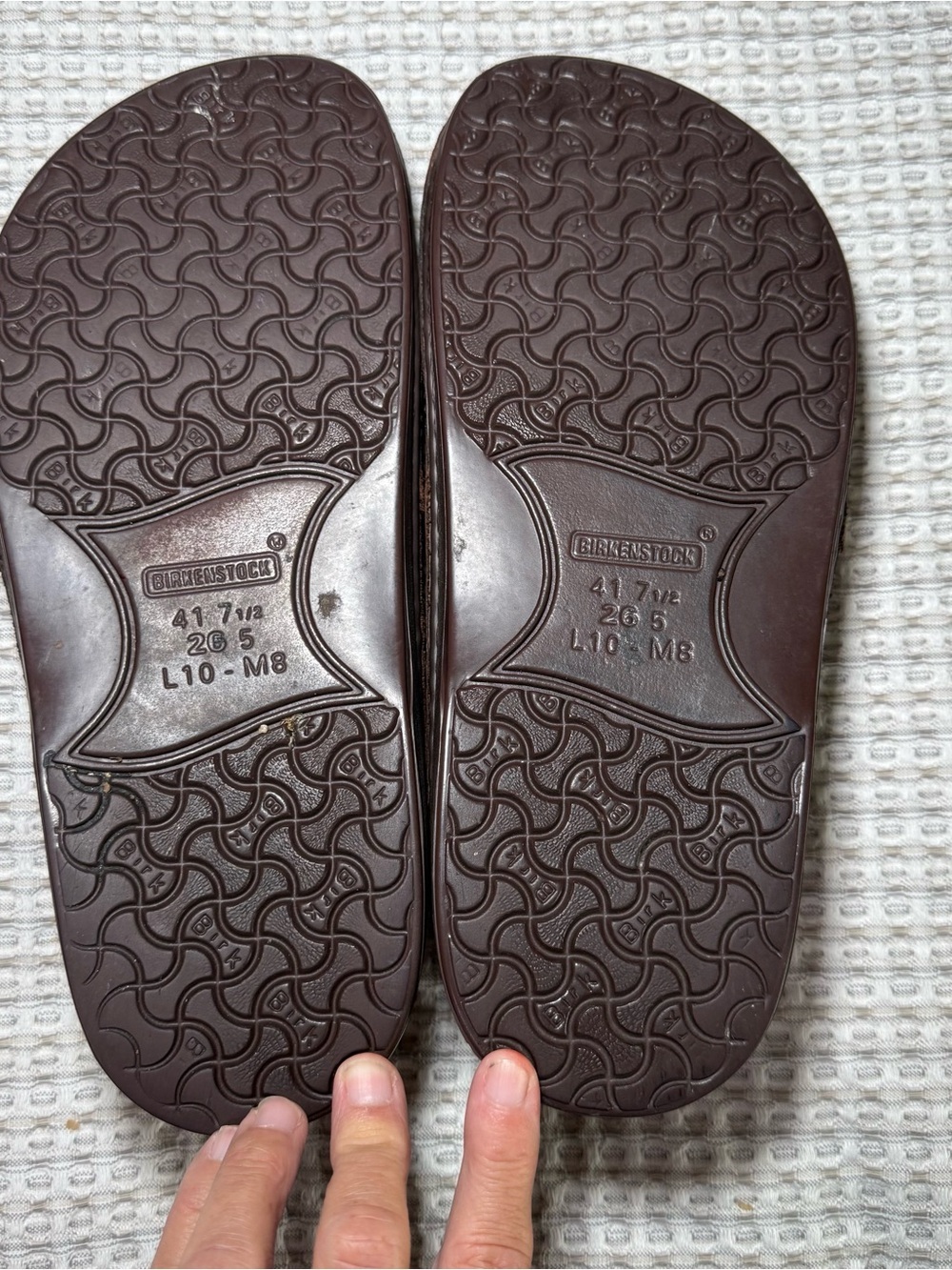 Birkenstock Women’s Slip On Clogs Loafers Brown Leather Shoes Size US 11 EU 41 - Picture 7 of 8